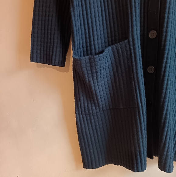 COS Black Waffle Knit Cardigan - Picture 5 of 7